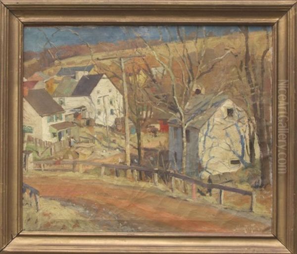 Country Landscape Oil Painting by George Oberteuffer