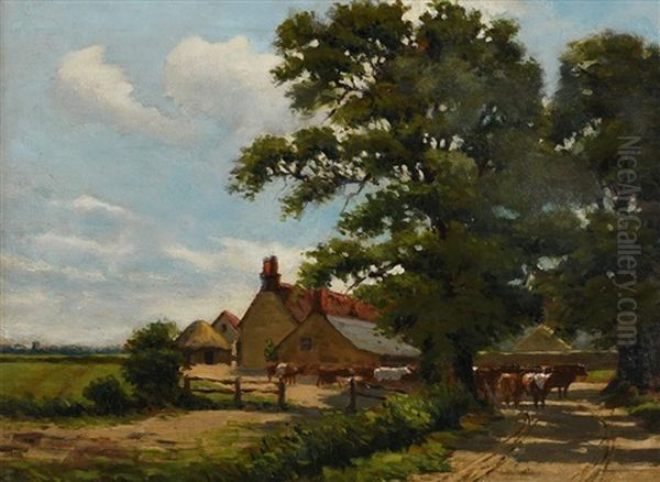 The Farmstead Oil Painting by Dermod William O'Brien