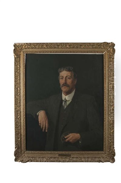 Portrait Of Sir Henry Grattan Bellew Oil Painting by Dermod William O'Brien