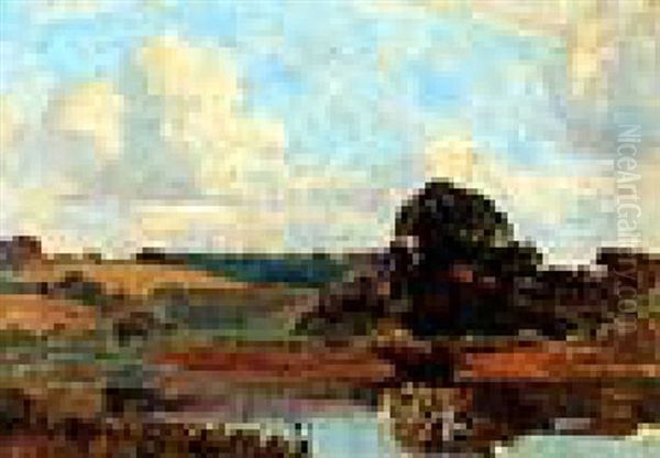 On The Thames Below Goring Oil Painting by Dermod William O'Brien