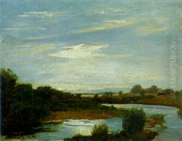 A Winding River, West Of Ireland Oil Painting by Dermod William O'Brien