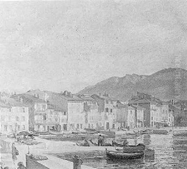 The Quays Of Cassis Oil Painting by Dermod William O'Brien