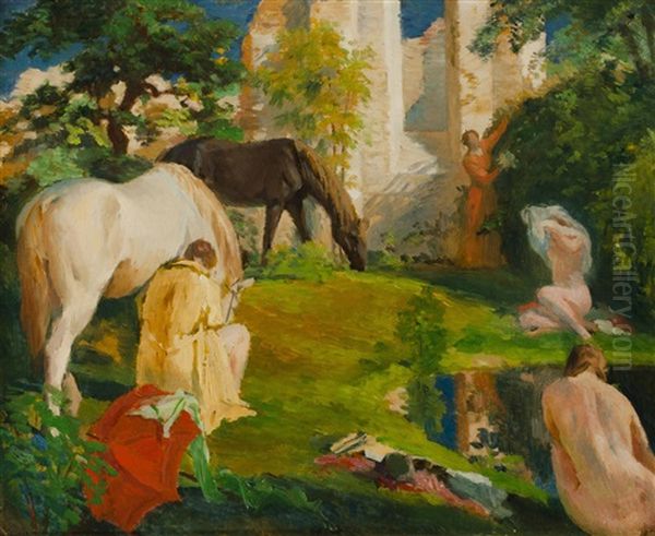 Sommeridyll Oil Painting by Jakub Obrovsky