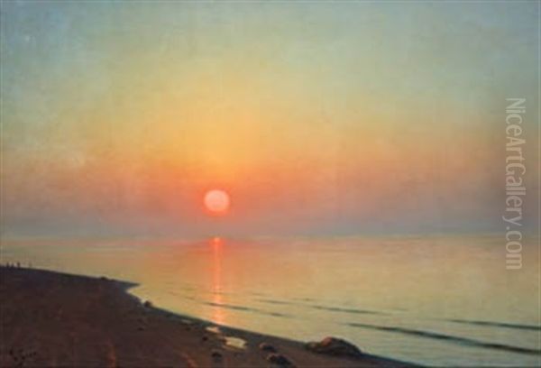 Marina Al Atardecer Oil Painting by Emilio Ocon