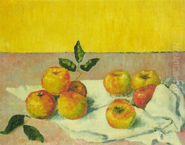 Apples On A White Cloth Oil Painting by Renee O'Conor (Honta)