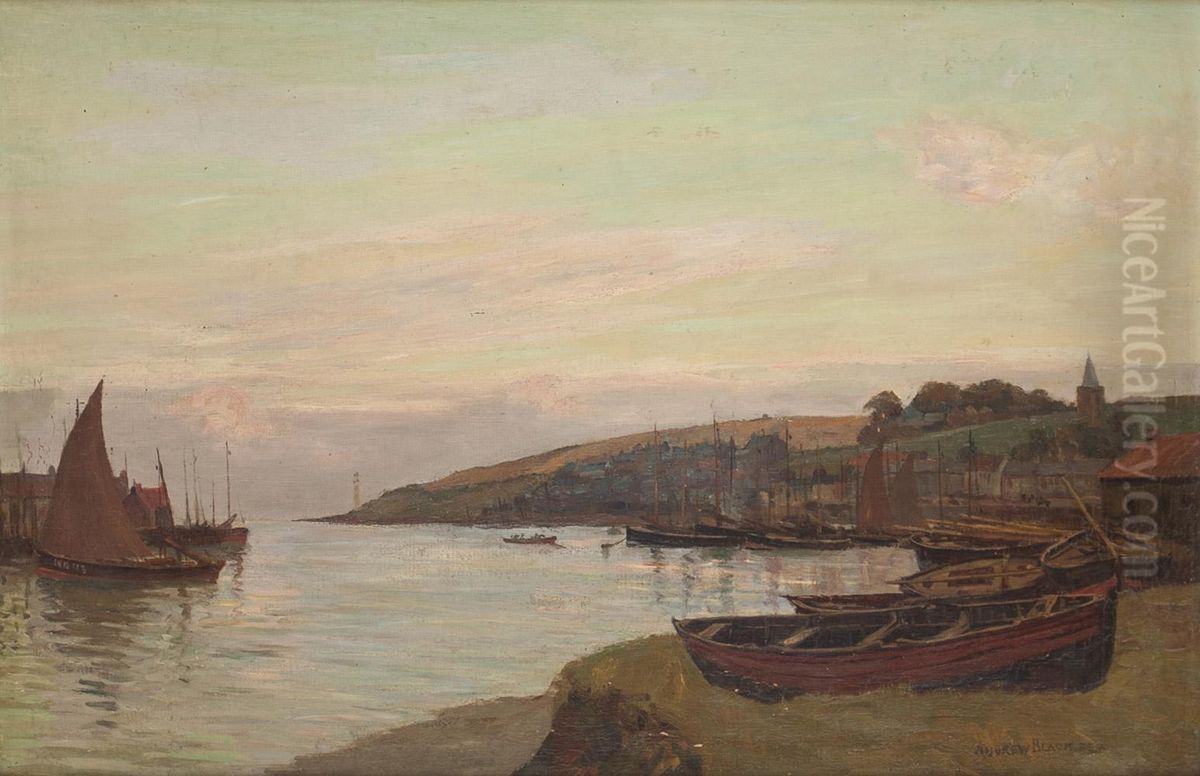 Englischer Fischerort Oil Painting by Andrew Black