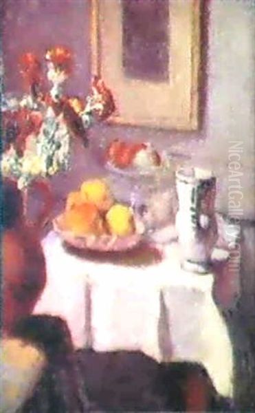 Fleurs Et Fruits Oil Painting by Roderic O'Conor