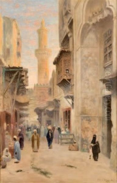 La Medinah Oil Painting by Frans Wilhelm Odelmark