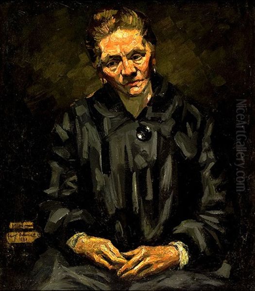 Meine Mutter Oil Painting by Georg Egmont Oehme