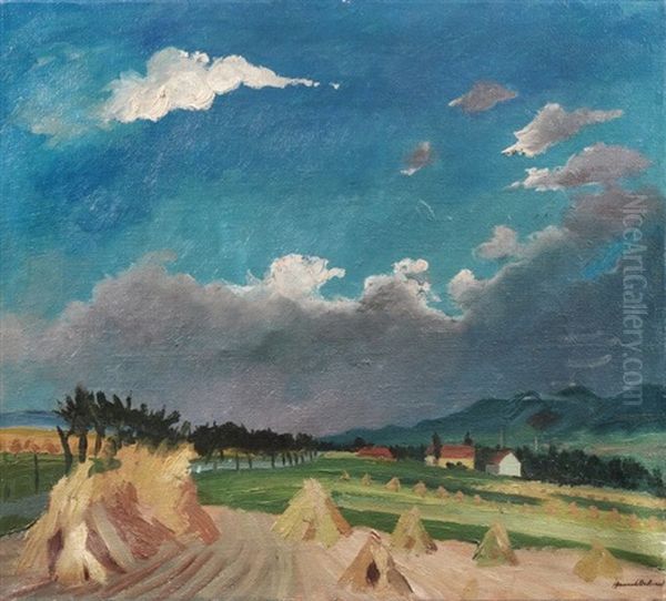 Sommerlandschaft Oil Painting by Hanns Oehme