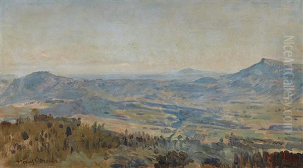 Transvaal Landscape (near Pretoria) Oil Painting by Frans David Oerder