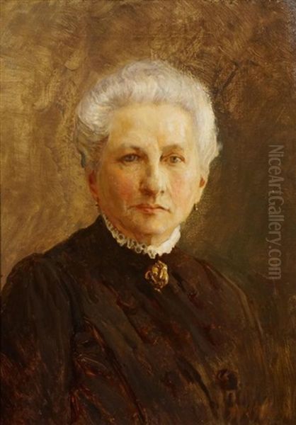 Portrait Of An Old Woman Oil Painting by Frans David Oerder
