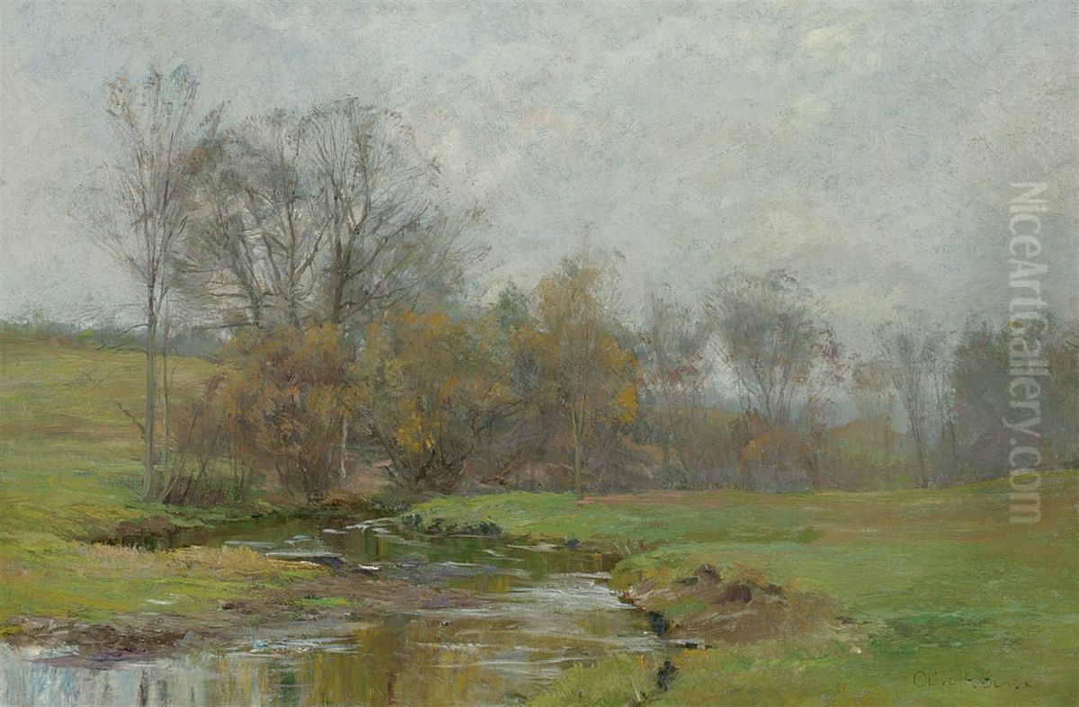 Summer Afternoon Oil Painting by Olive Parker Black