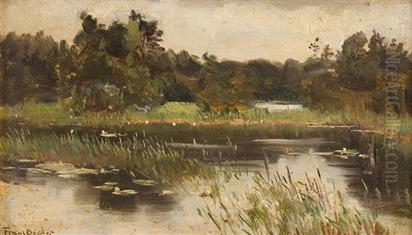 Winter Scene, Cape Flats Oil Painting by Frans David Oerder