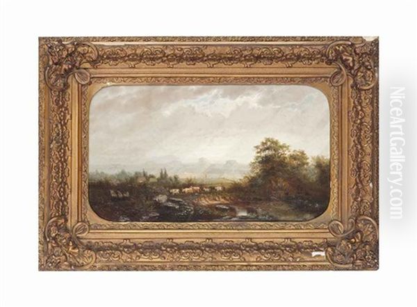 The Road Home Oil Painting by August Oeser