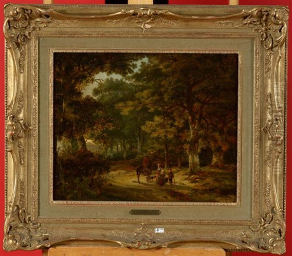 Chemin Anime En Foret Oil Painting by Anthony Jacobus Offermans