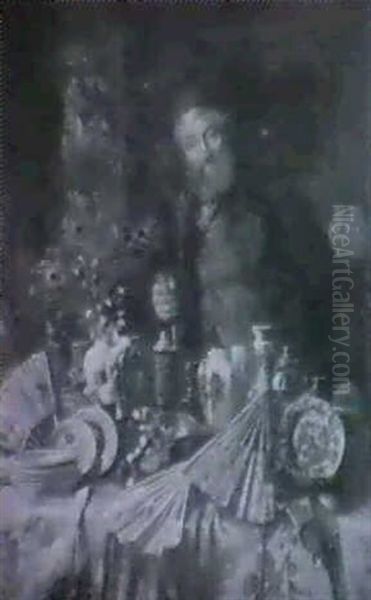 Der Antiquitatenhandler Oil Painting by Tony Lodewijk George Offermans