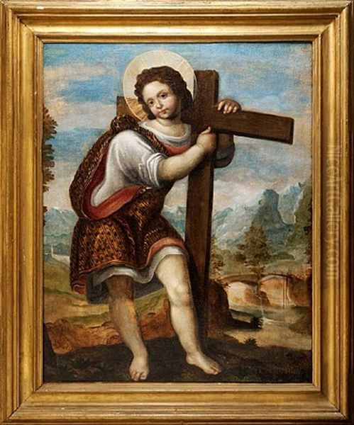 Eselin Mit Jungem Oil Painting by Marco d' Oggiono