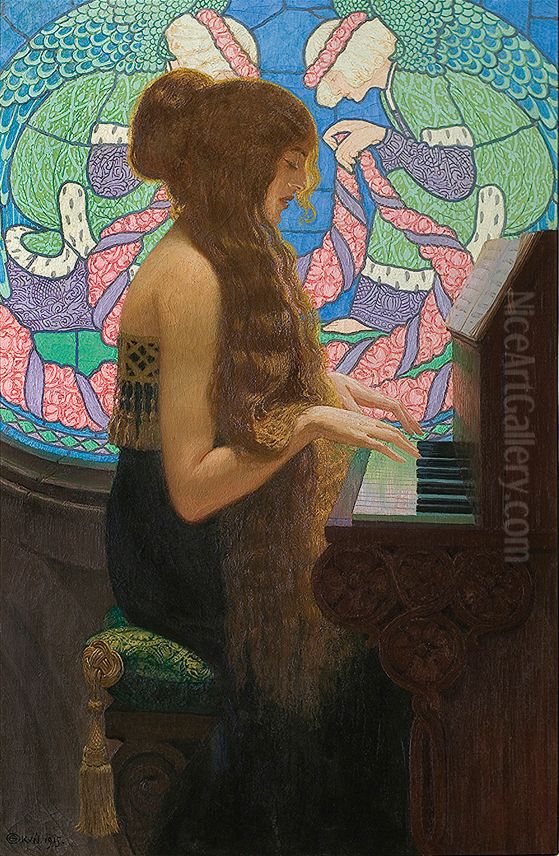 Musica Sacra Oil Painting by Edward Okun