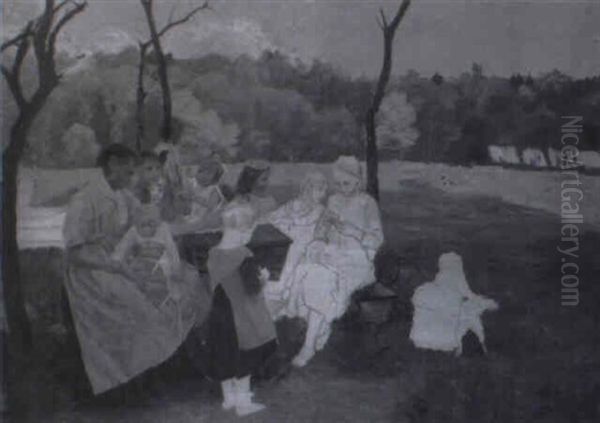 Im Garten Oil Painting by Hans Olde