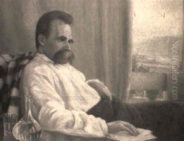 Bildnis Des Kranken Friedrich Nietzsche Oil Painting by Hans Olde