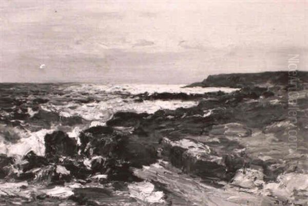 Bord De Mer Oil Painting by Jean Baptiste Olive