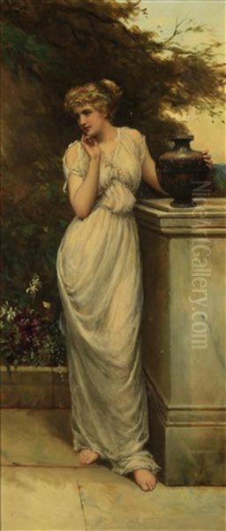 On The Terrace Oil Painting by William Oliver the Younger