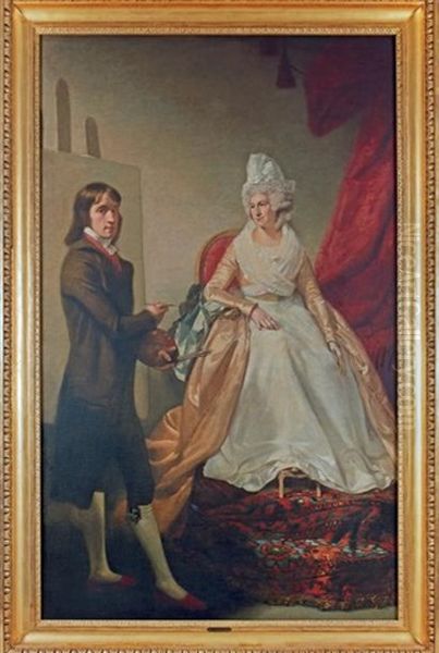 Portrait De L'artiste Et De Sa Mere Oil Painting by Archer James Oliver