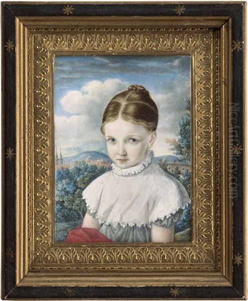 Kinderbildnis Der Marie Heller, Spatere Marie Schnorr Von Carolsfeld Oil Painting by Heinrich Olivier