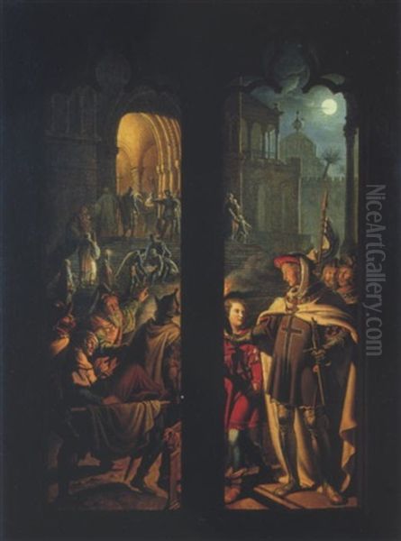 Szene Aus Den Kreuzzugen Oil Painting by Heinrich Olivier