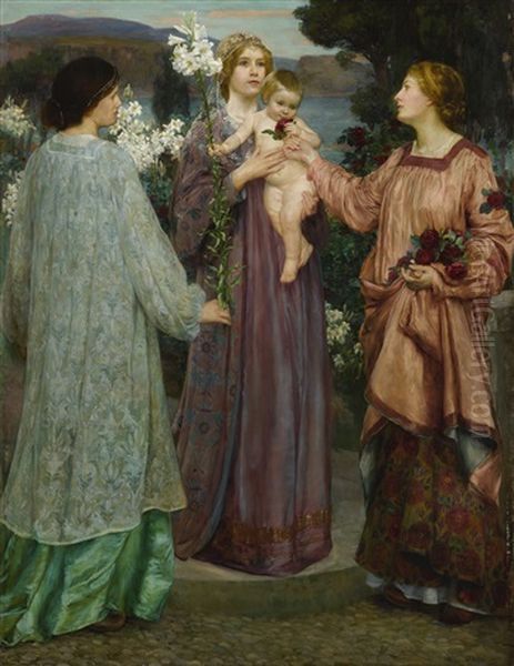 Love And Purity Oil Painting by Herbert Arnould Olivier