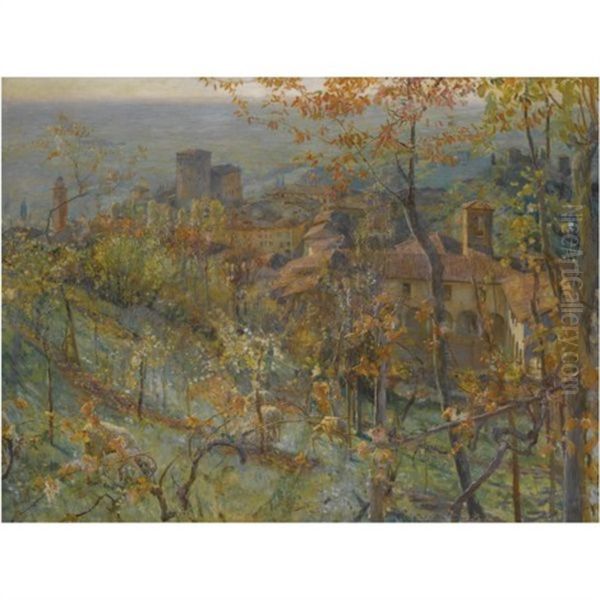 Late Autumn, Asolo Oil Painting by Herbert Arnould Olivier