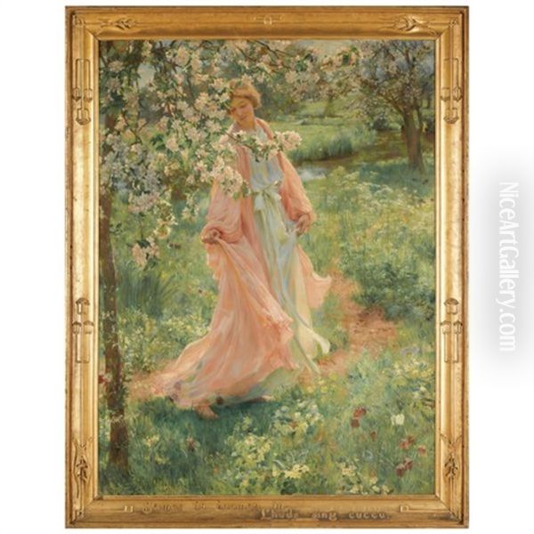 Summer Is Icumen In Oil Painting by Herbert Arnould Olivier