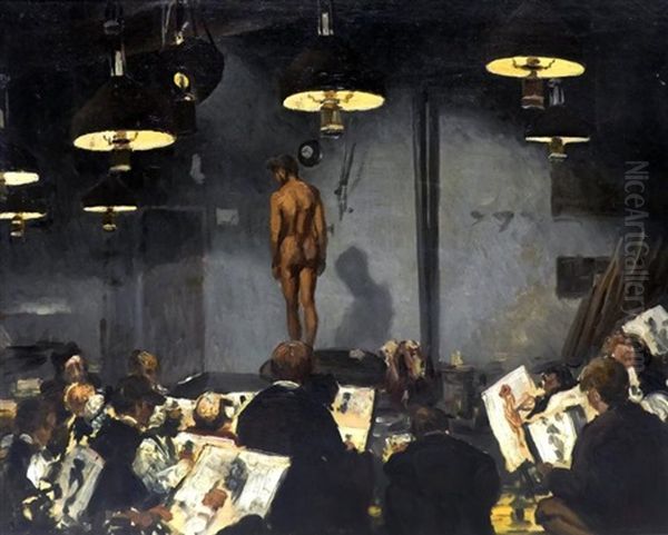 La Lecon De Dessin Oil Painting by Francisco Manuel Oller