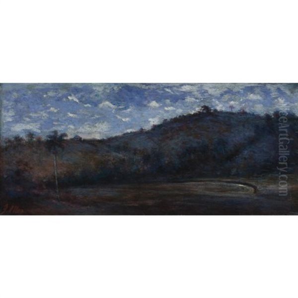 Paisaje Nocturno Oil Painting by Francisco Manuel Oller