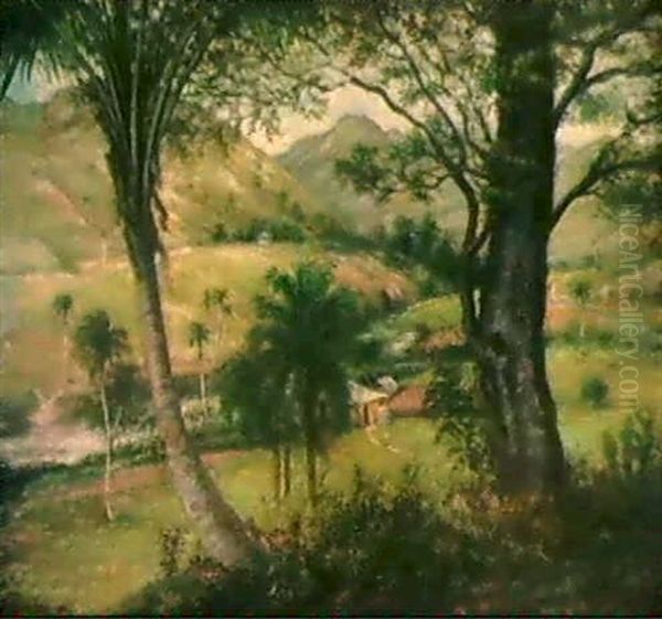 Paisaje De Guaraguao Oil Painting by Francisco Manuel Oller