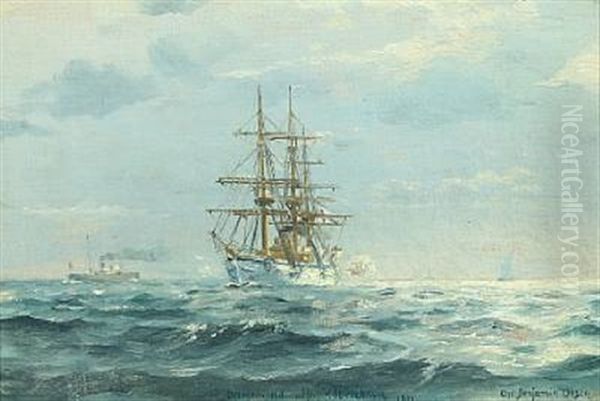 Orlogsmand Udfor Kobenhavn Oil Painting by Christian Benjamin Olsen