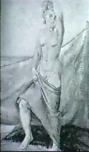 Ensam Oil Painting by Anders (Olsson) Olson