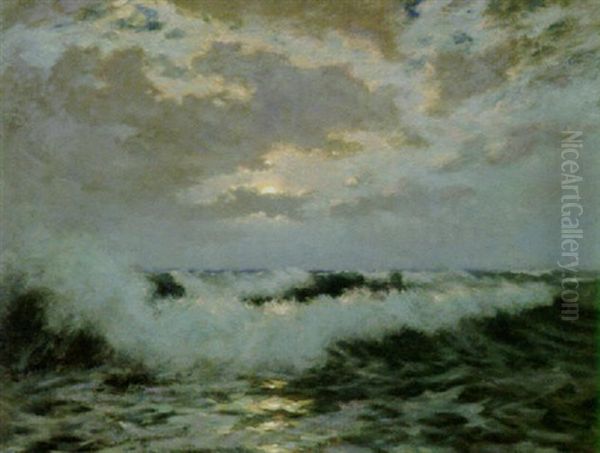 Meeresbrandung Oil Painting by Julius Olsson