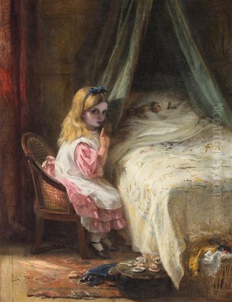 Bedtime Oil Painting by George Bernard O'Neill