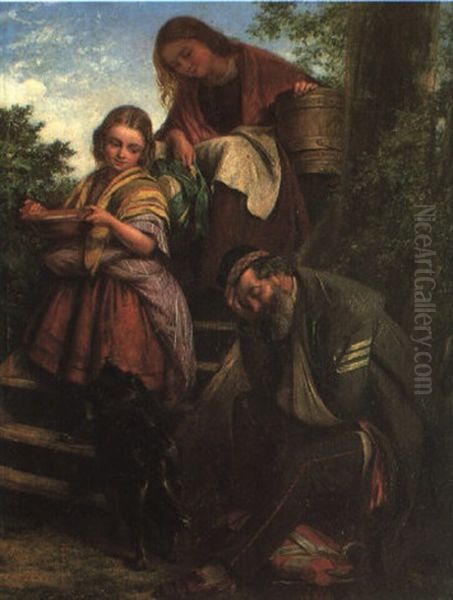 Soldier's Return Oil Painting by Henry Nelson O'Neill