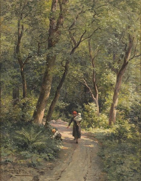 Ein Waldspaziergang Oil Painting by Maria Onken-Palme