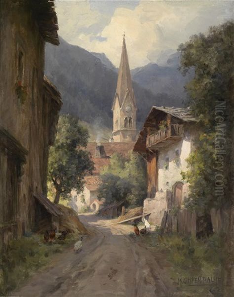 Dorflandschaft Oil Painting by Maria Onken-Palme