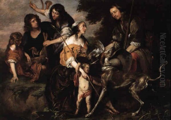 The Return Of A Hunter With His Bounty Oil Painting by Jacob Oost the Elder