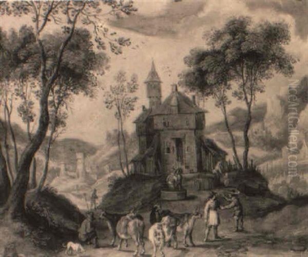 L'automne Ou Les Vendanges Oil Painting by Isaac Van Oosten