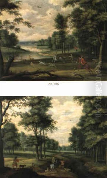 Hirschjagd - Nach Der Jagd Oil Painting by Isaac Van Oosten