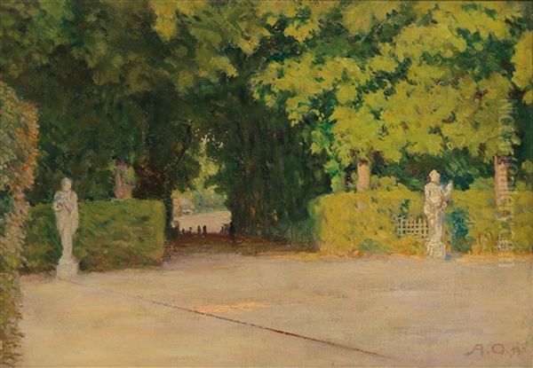 Hermesallee Versailles Oil Painting by Alfred Nathaniel Oppenheim