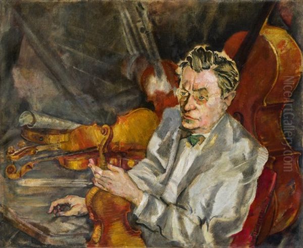 Bildnis Emil Herrmann Oil Painting by Max, Mopp Oppenheimer