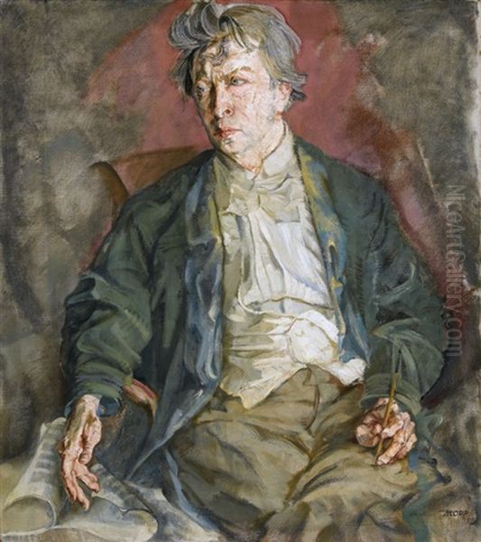 Portrait Ferruccio Busoni Oil Painting by Max, Mopp Oppenheimer