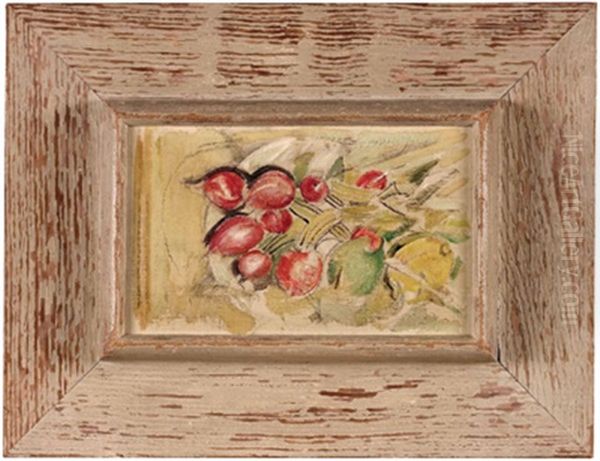 Stillleben Mit Radieschen Und Zitrone Oil Painting by Max, Mopp Oppenheimer